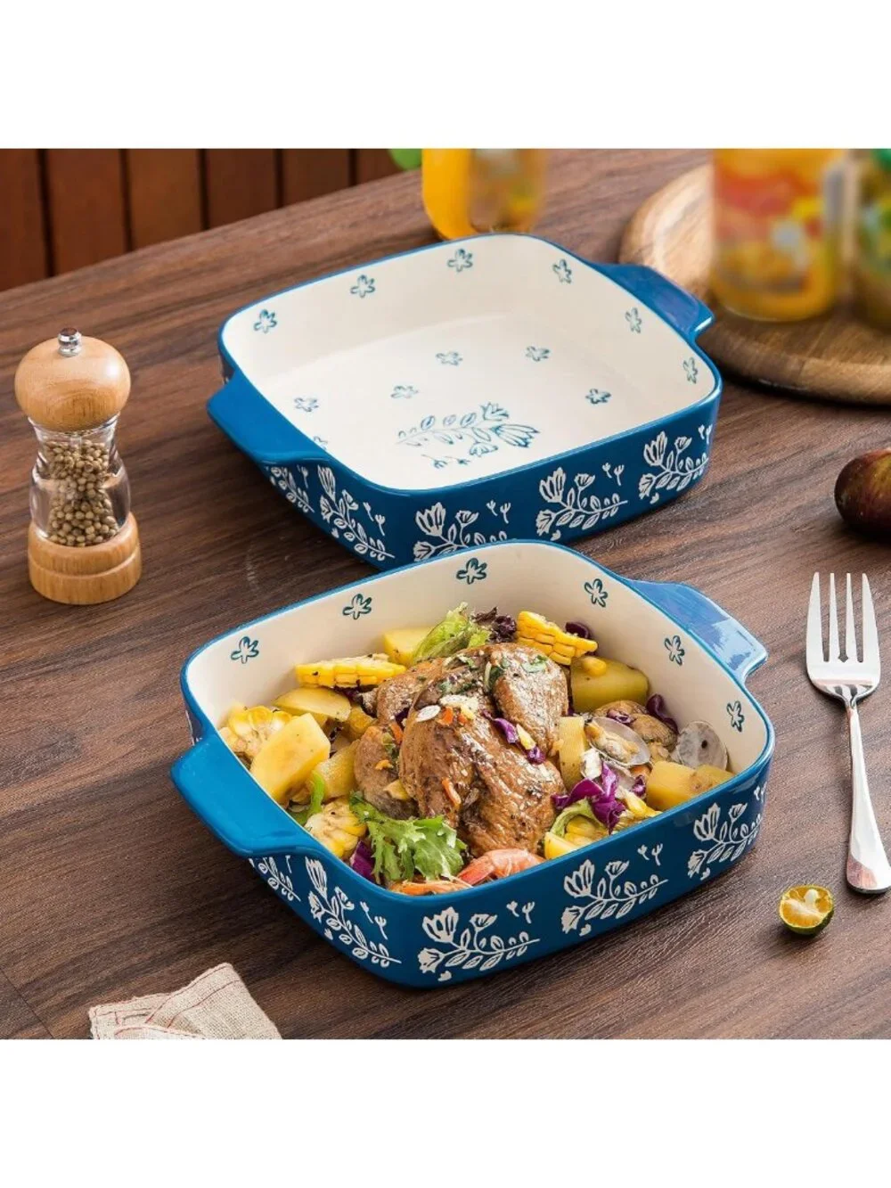Ceramic 9x9 Baking Dish & Casserole Pan - Versatile Brownie & Lasagna Bakeware